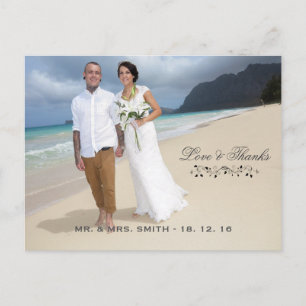 Love and Thanks Photo Postcard