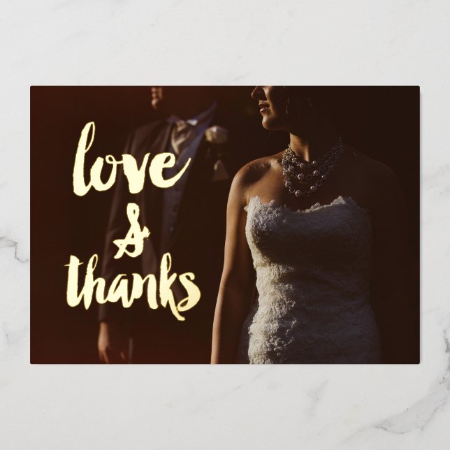 Love and Thanks Photo Thank You Wedding (Front)