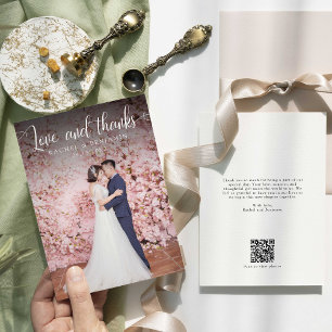 Love and thanks Photo Wedding QR Code Thank you