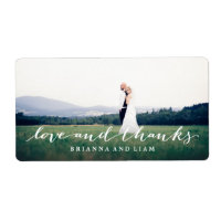 Love and Thanks Simple Script Full Bleed Photo