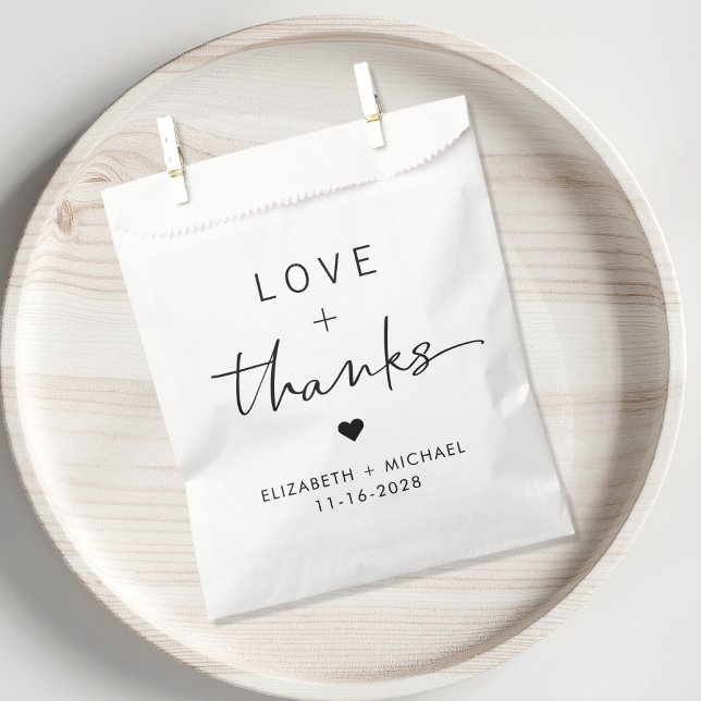 Love And Thanks Wedding Favour Bag (Creator Uploaded)