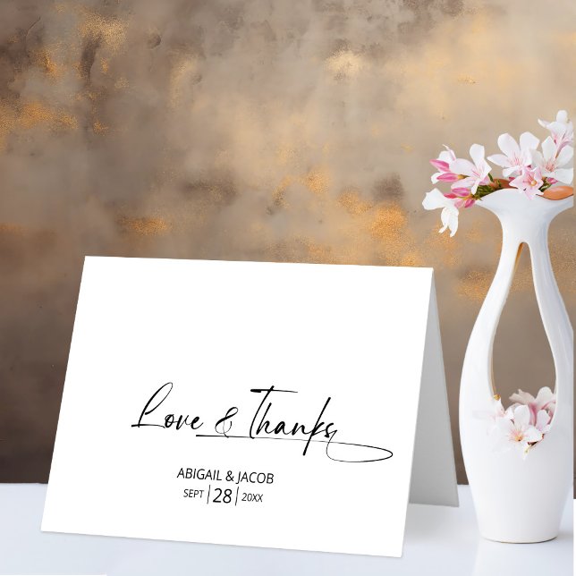 Love and Thanks Wedding Thank You Card (Creator Uploaded)