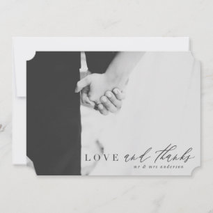 Love and thanks wedding thank you card