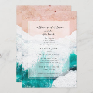 Love and the Beach Coastal Wedding Invitation