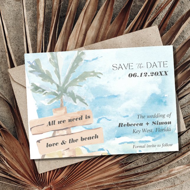 Love and the Beach Coastal Wedding  Save The Date (Creator Uploaded)