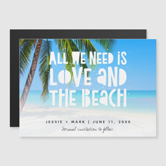 Love and the Beach Destination Save the Date (Front/Back)