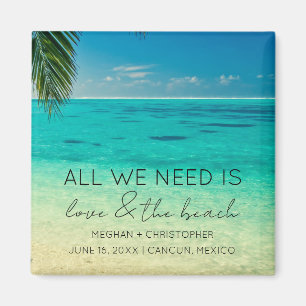 Love and The Beach Wedding Favour  Magnet