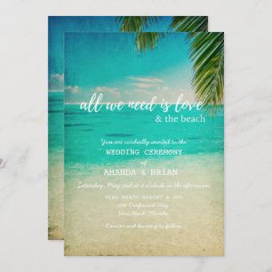 Love and the Beach Wedding Invitation