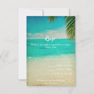 Love and the Beach Wedding RSVP Card