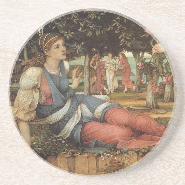 Love and the Maiden by John Stanhope Coaster (Front)
