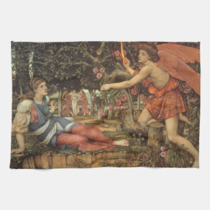 Love and the Maiden by John Stanhope Tea Towel