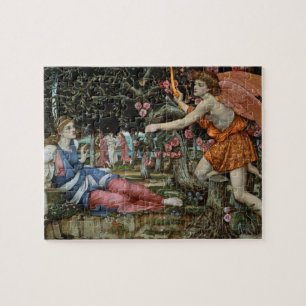Love and the Maiden (oil on canvas) Jigsaw Puzzle