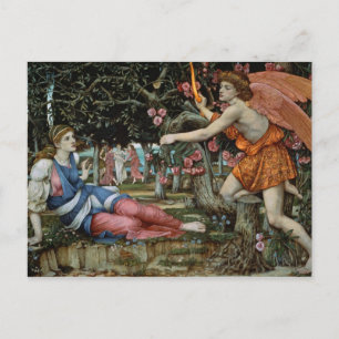 Love and the Maiden (oil on canvas) Postcard