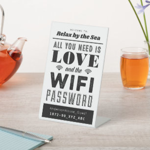 Love and Wifi Home Network and Password Sign