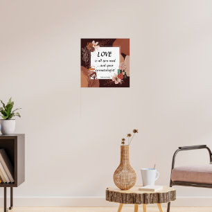 Love And Your Cosmetologist Boho Style Poster