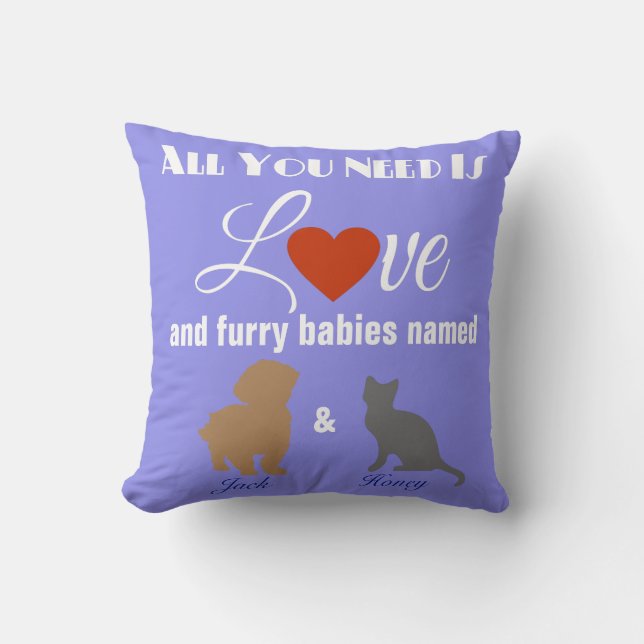 Love And Your Fur Babies Cushion (Front)