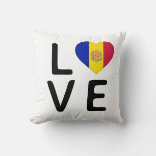 Love - Andorra Flag Cushion