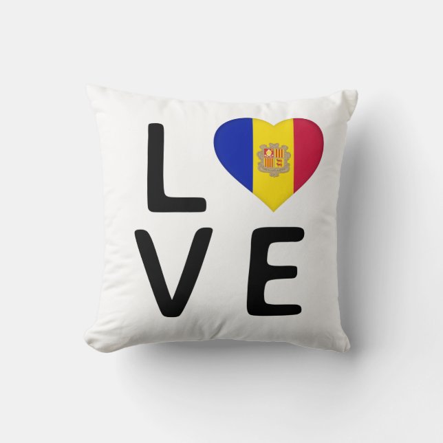 Love - Andorra Flag Cushion (Front)