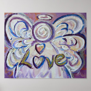 Love Angel Inspirational Word Art Print Poster