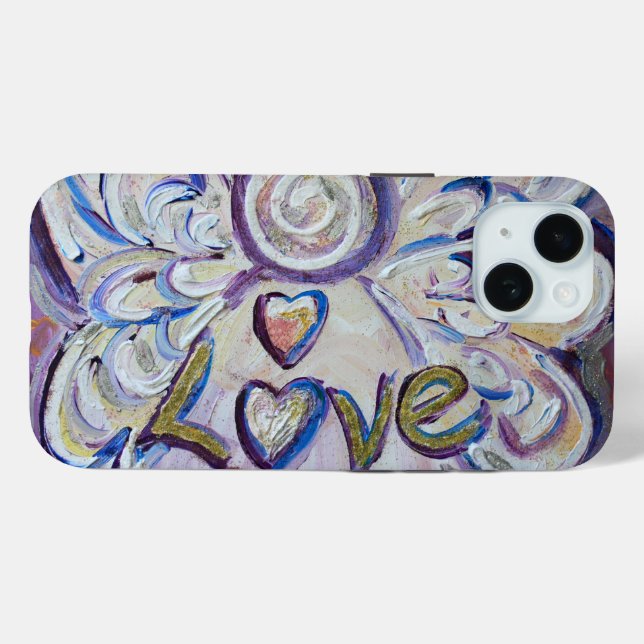 Love Angel Word Art Custom iPhone Case (Back (Horizontal))