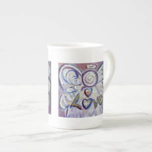Love Angel Word Bone China Mug