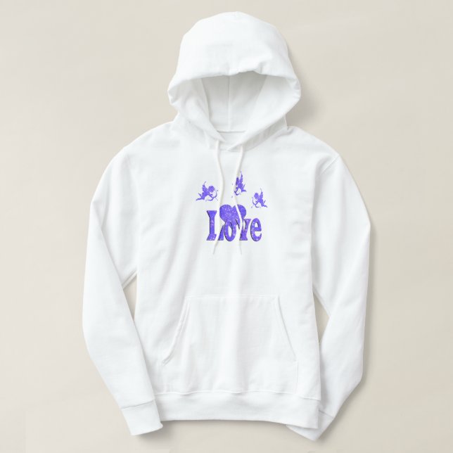Love Angels With Love Logo And Heart, Hoodie (Design Front)