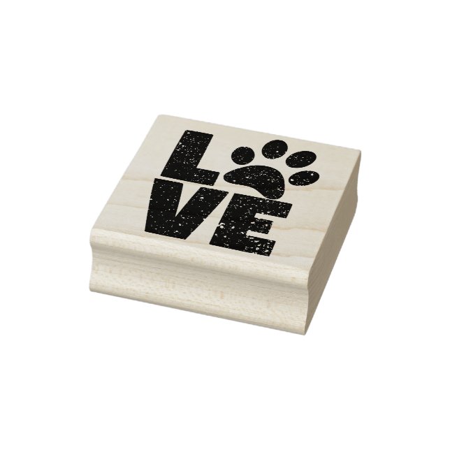 Love Animal Paw Rubber Stamp (Stamp)