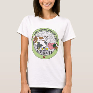 Love Animals Dont Eat Them Vegan T-Shirt