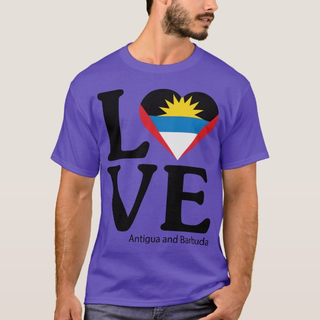 Love Antigua and Barbuda friend T-Shirt (Front)
