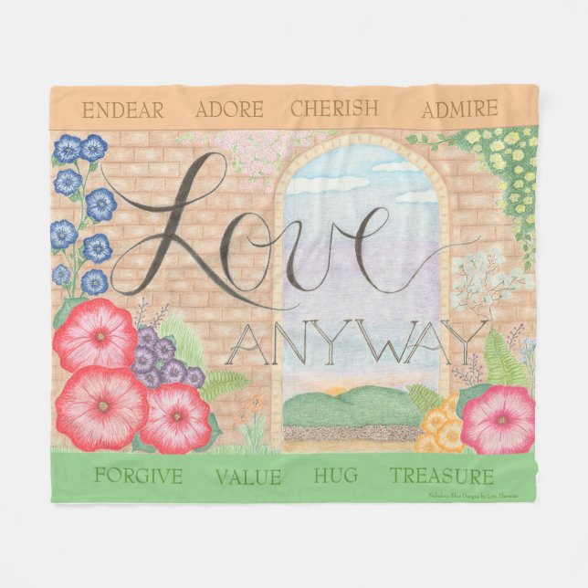 Love Anyway 50" x 60" Fleece Blanket (Front (Horizontal))