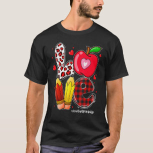 LOVE Apple Assistant Principal Life Valentine's Da T-Shirt