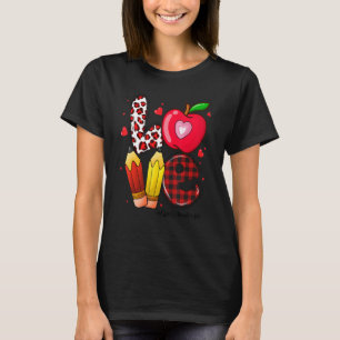 LOVE Apple Heart SPED Teacher Life Valentines Day  T-Shirt