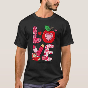 LOVE Apple Heart Speech Therapist Life Valentine's T-Shirt