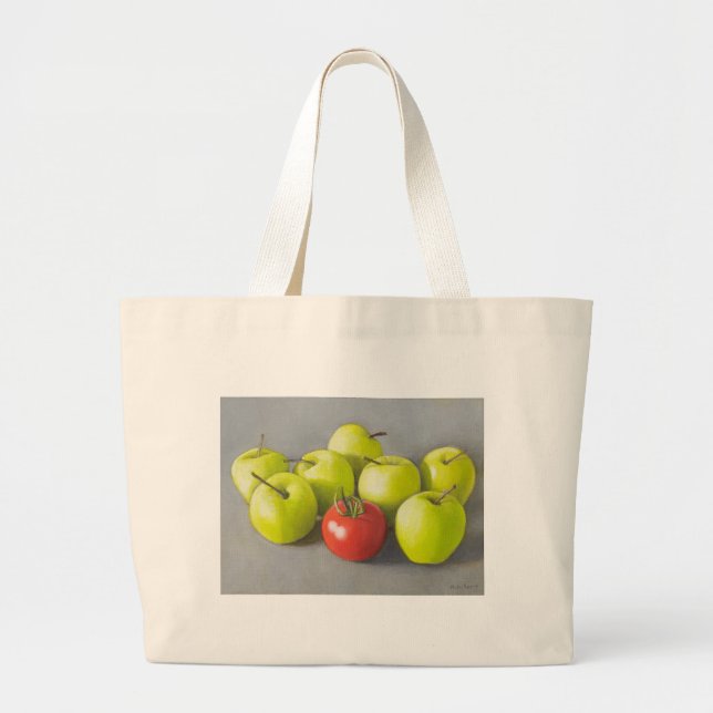 Love Apple Large Tote Bag (Front)