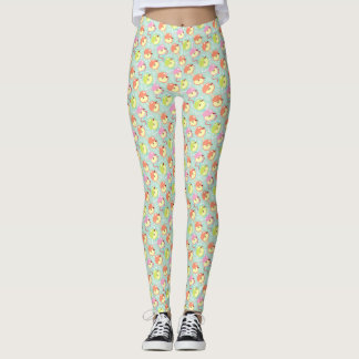 Love Apples Teal Leggings