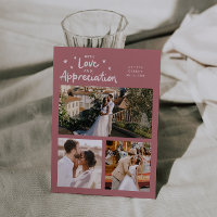 Love Appreciation Wedding Multi Photo Pink