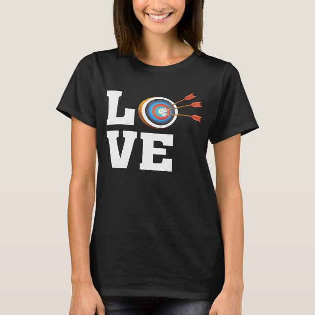 Love Archery Archer Target Bow Arrow T-Shirt (Front)