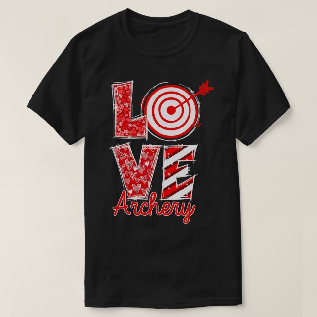 Love Archery Happy Valentine Day Archery Lover Out T-Shirt (Design Front)