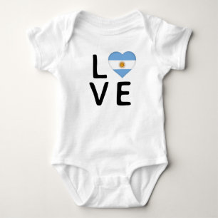 Love - Argentina Flag Baby Bodysuit