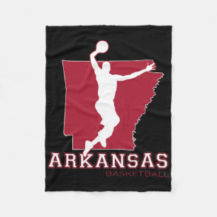 Love Arkansan Hoops Fan Arkansas State Silhouette  Fleece Blanket