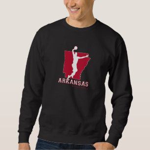 Love Arkansan Hoops Fan Arkansas State Silhouette Sweatshirt