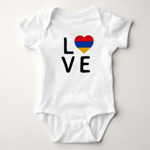 Love - Armenia Flag Baby Bodysuit