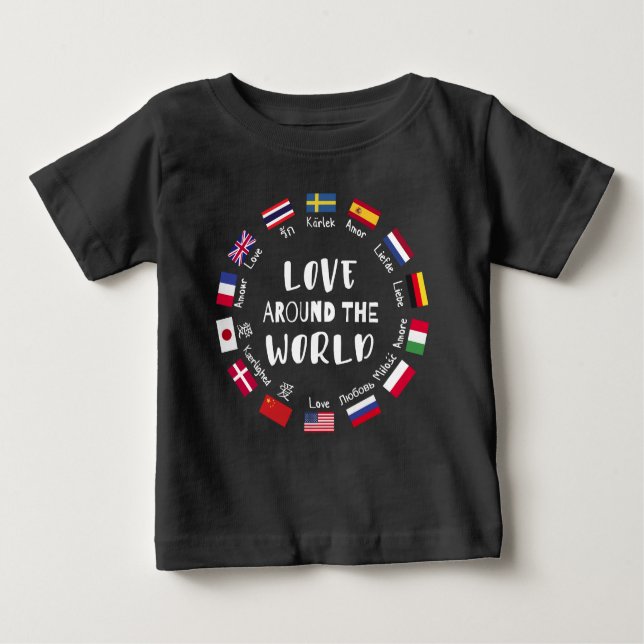 Love Around the World Languages  Baby T-Shirt (Front)