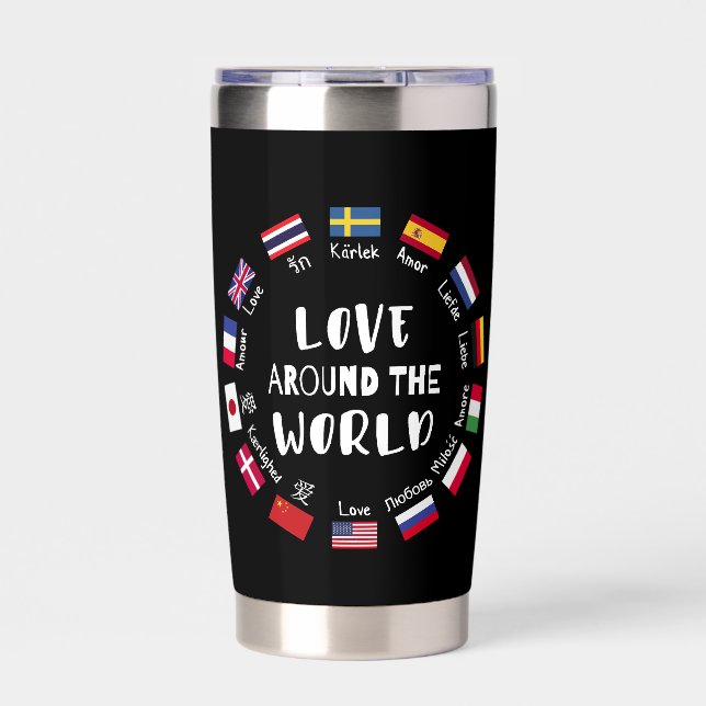 Love Around the World Languages  Insulated Tumbler (Front)