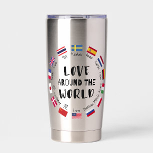 Love Around the World Languages  Insulated Tumbler