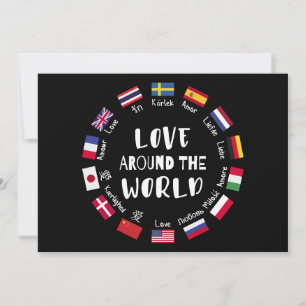 Love Around the World Languages Invitation
