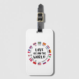 Love Around the World Languages  Luggage Tag
