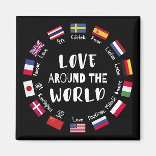 Love Around the World Languages  Magnet