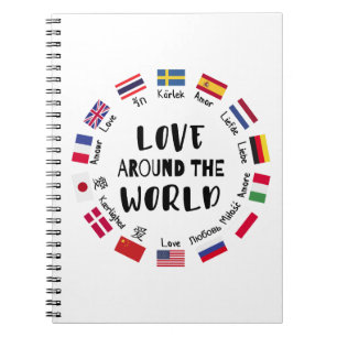 Love Around the World Languages  Notebook