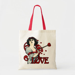 Love Arrow in the Heart Tote Bag